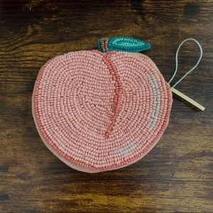 NWT‼️ SkinnyDip Peach Beaded Coin Purse
